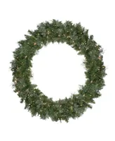 Northlight 48" Pre-Lit Mixed Cashmere Pine Artificial Christmas Wreath - Clear Lights