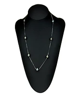 Black Tahitian Pearl (8-9mm) Necklace 14k White or Yellow Gold