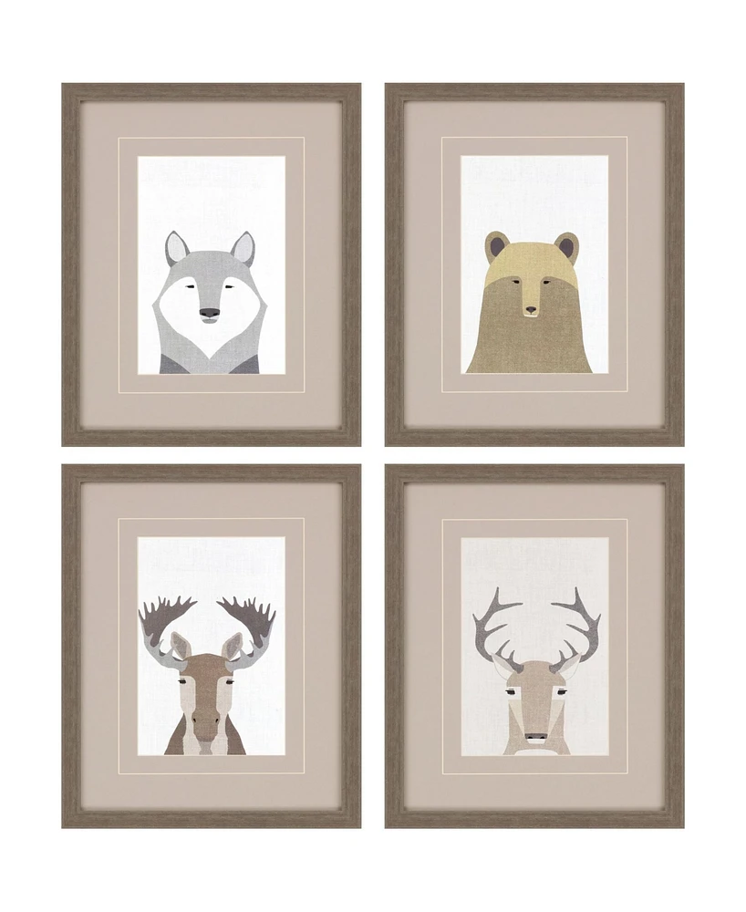 Paragon Wildlife I Framed Wall Art Set of 4, 20" x 16"