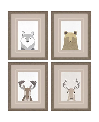 Paragon Wildlife I Framed Wall Art Set of 4, 20" x 16"