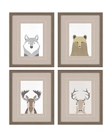 Paragon Wildlife I Framed Wall Art Set of 4, 20" x 16"