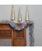 Northlight 50' Traditional Shiny Silver Ply Christmas Foil Tinsel Garland