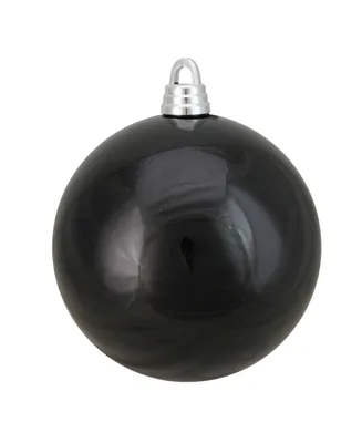 Northlight Jet Black Shatterproof Shiny Christmas Ball Ornament 12" 300mm
