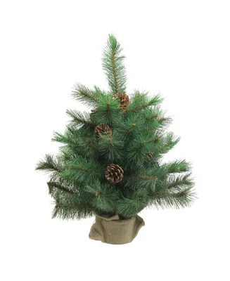 Northlight 18" Royal Oregon Pine Artificial Christmas Tree in Burlap Base - Unlit