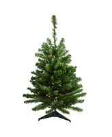 Northlight 3' Pre-Lit Canadian Pine Artificial Christmas Tree