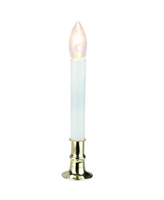 Northlight 9" Brass Indoor Christmas Candle Lamp with Timer - Clear C7 Light