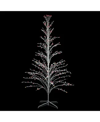 Northlight 9' Prelit Multi-Color Christmas Cascade Twig Tree Outdoor Yard Art Decoration