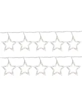 Northlight 10-Count Clear Twinkling Star Icicle Christmas Lights 10ft White Wire