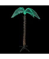 Northlight 4.5' Green and Tan Led Palm Tree Rope Light Outdoor Decoration