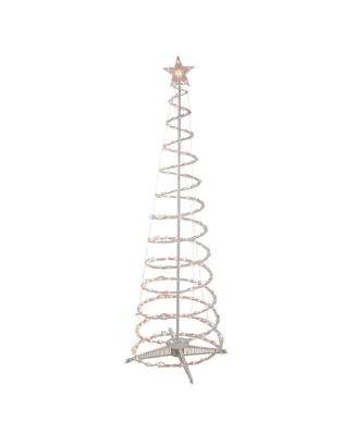 Northlight 6' Clear Lighted Spiral Cone Tree Outdoor Christmas Decoration