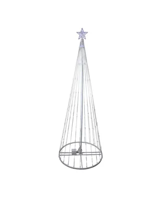 Northlight 6' Pure White Led Lighted Cone Tree Outdoor Christmas Decoration