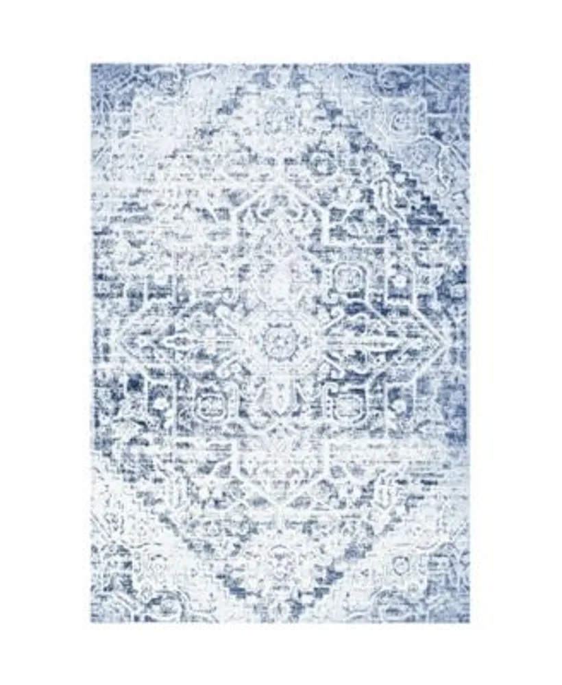 Nicole Miller Patio Sofia Fleur Dark Blue Outdoor Area Rug Collection