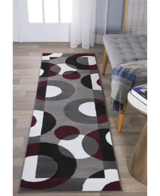 Main Street Rugs Montane Mon100 Burgundy 2' x 7'2" Runner Rug