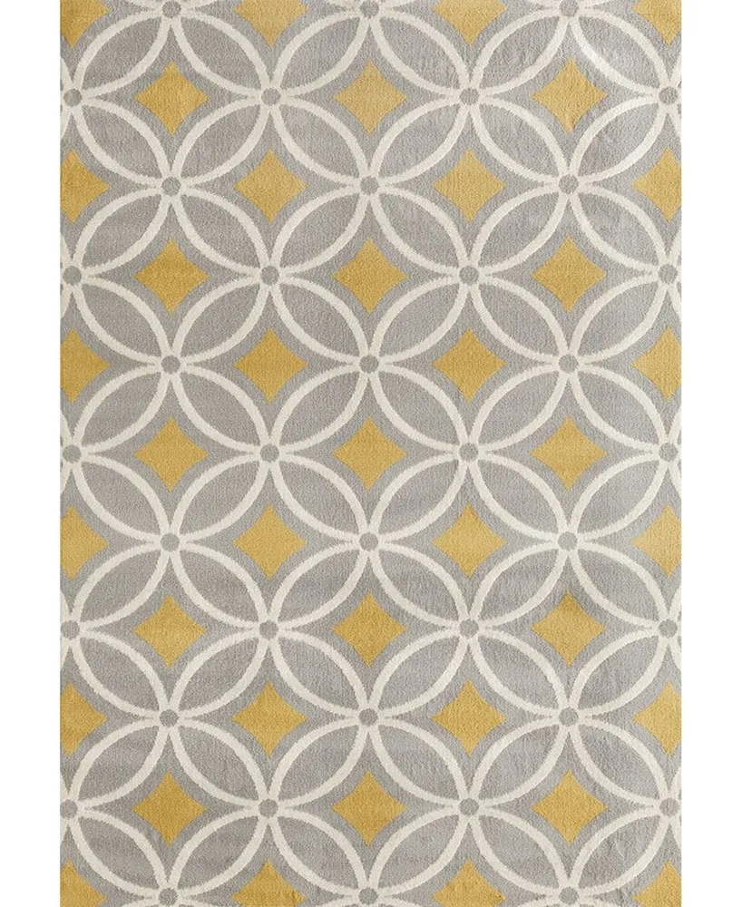 Main Street Rugs Haven Hav9104 Yellow 5' x 7' Area Rug