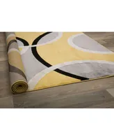 Main Street Rugs Alba Alb368 Yellow 7'10" x 10'2" Area Rug