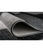 Main Street Rugs Alba Alb308 Gray 6'6" Round Area Rug