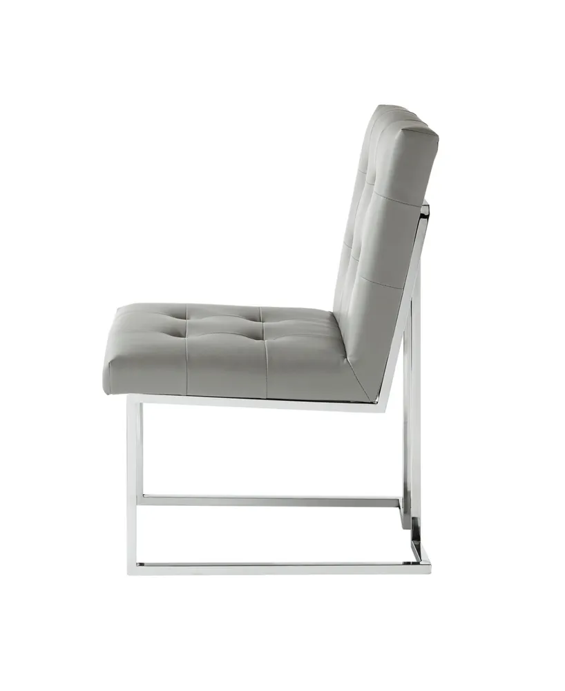 Inspired Home Vanderbilt Upholstered Dining Chair with Metal Frame Set of 2