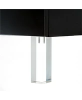 Inspired Home Sahara Lacquer Lucite Leg Nightstand