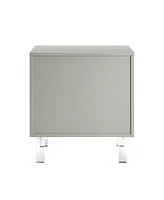 Inspired Home Sahara Lacquer Lucite Leg Nightstand