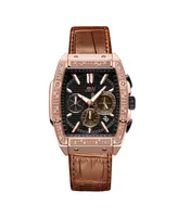 Jbw Men's Echelon Diamond (1/4 ct. t.w.) Watch in 18k Rose Gold-plated Stainless Steel 41mm