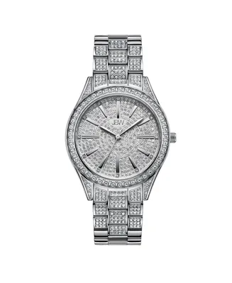 Jbw Women's Cristal Diamond (1/8 ct. t.w.) Watch in Stainless Steel Watch 38mm