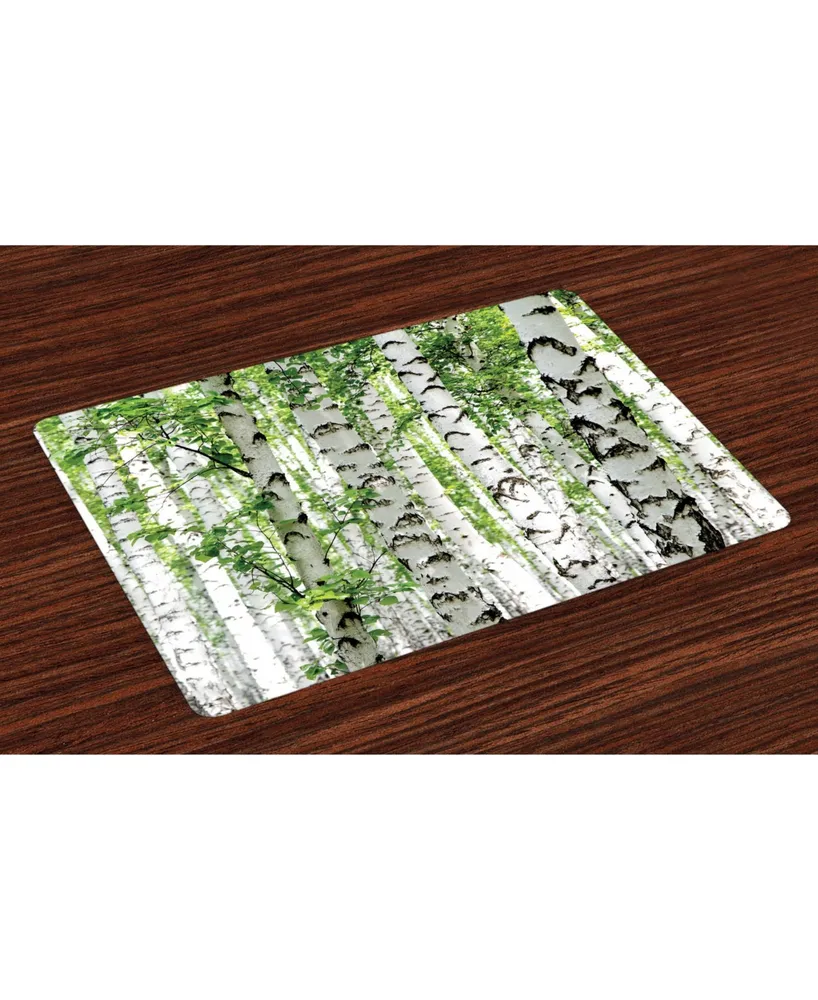 Ambesonne Woodland Place Mats, Set of 4