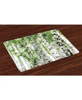 Ambesonne Woodland Place Mats, Set of 4