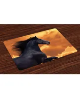 Ambesonne Horses Place Mats, Set of 4