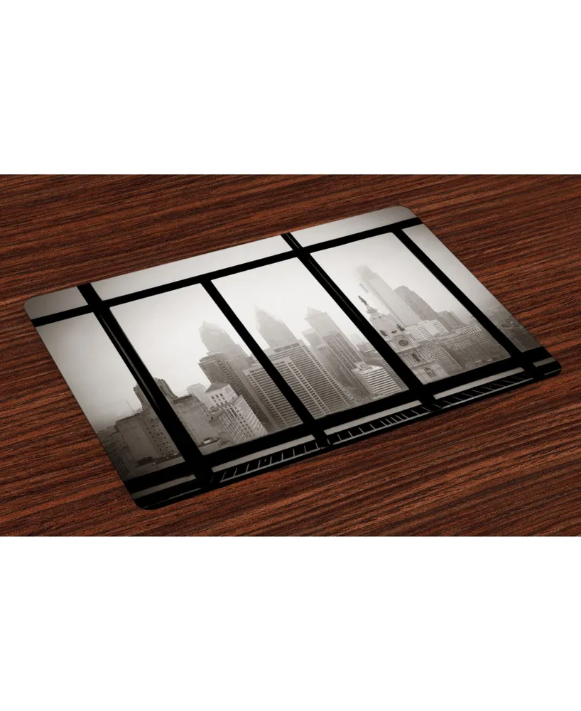 Ambesonne City Place Mats