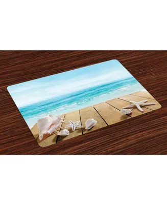 Ambesonne Seashells Place Mats