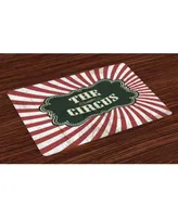 Ambesonne Circus Place Mats, Set of 4