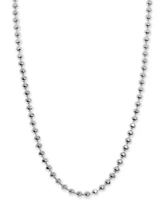 Alex Woo Beaded Ball Mini Chain Necklaces In Sterling Silver