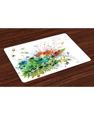 Ambesonne Watercolor Place Mats, Set of 4