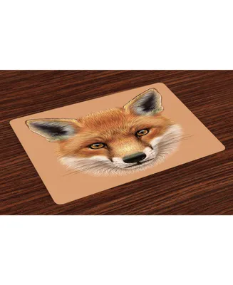 Ambesonne Fox Place Mats, Set of 4