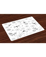 Ambesonne Dragonfly Place Mats