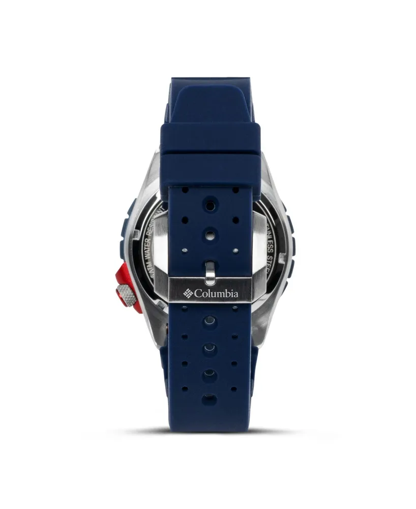 Columbia Men's Pacific Outlander Blue Silicone Strap Watch 42mm