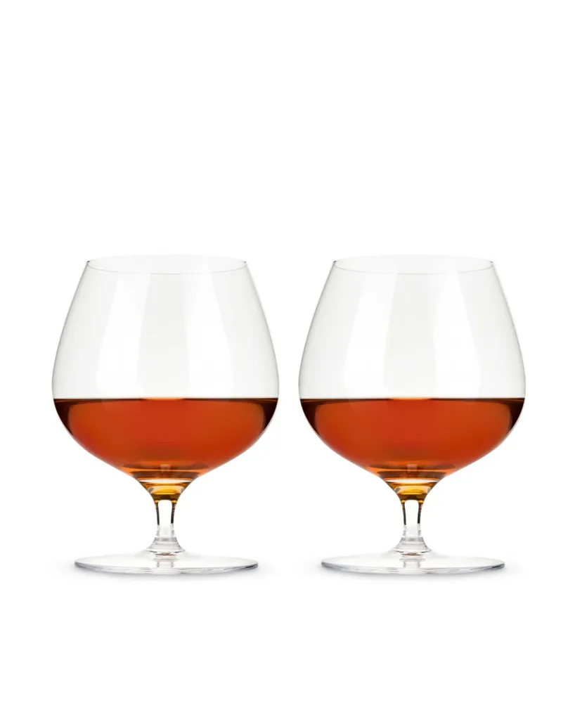 Viski Crystal Wingback Cognac Glasses, Set of 2, 17 Oz