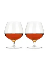 Viski Crystal Wingback Cognac Glasses, Set of 2, 17 Oz