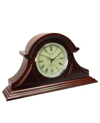 Bedford Clock Collection Tambour Mantel Clock with Chimes