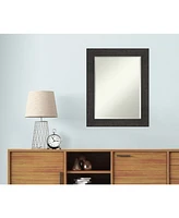 Amanti Art Rustic Plank Framed Bathroom Vanity Wall Mirror, 23.38" x 29.38"