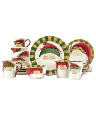 Vietri Old St. Nick Assorted 16-pc Dinnerware Set, Service for 4