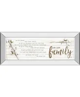 Classy Art We Are Family by Marla Rae Mirror Framed Print Wall Art, 18" x 42"