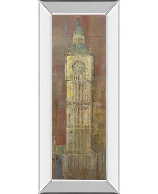 Classy Art Big Ben by Longo Mirror Framed Print Wall Art, 18" x 42"