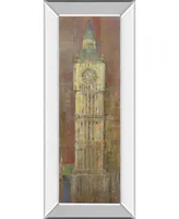 Classy Art Big Ben by Longo Mirror Framed Print Wall Art, 18" x 42"