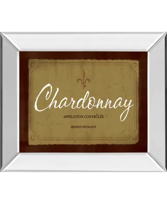 Classy Art Chardonnay by Paola Viveiros Mirror Framed Print Wall Art, 22" x 26"