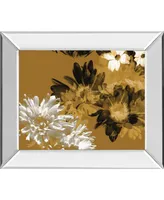 Classy Art Golden Bloom I by Mirror Framed Print Wall Art, 22" x 26"