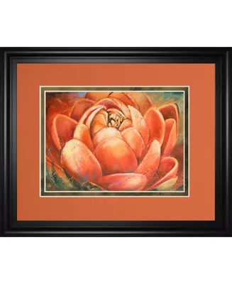 Classy Art Red Lotus Ii by Patricia Pinto Framed Print Wall Art, 34" x 40"