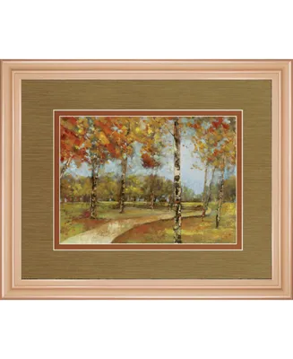 Classy Art Autumn Path by Carmen Dolce Framed Print Wall Art, 34" x 40"