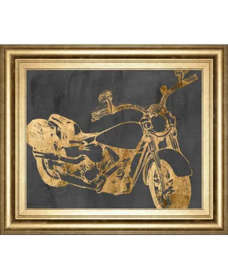 Classy Art Motorcycle Bling I by Jennifer Goldberger Framed Print Wall Art, 22" x 26"