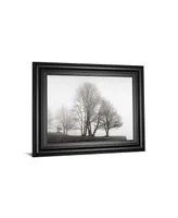 Classy Art Fog and Trees at Dusk by Lsh Framed Print Wall Art, 22" x 26"